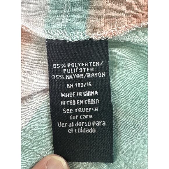 Zac & Rachel Woman 3X Pastel Colorful Bell Sleeve Blouse Peasant Boho Whimsy - Picture 9 of 12